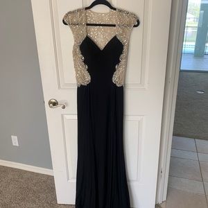 Black Crystal Prom Dress